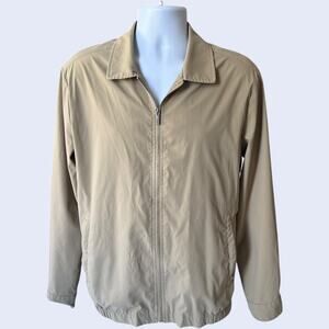 Outdoor Jacket M Minimalist Zip Jacket Beige Relaxed Fit